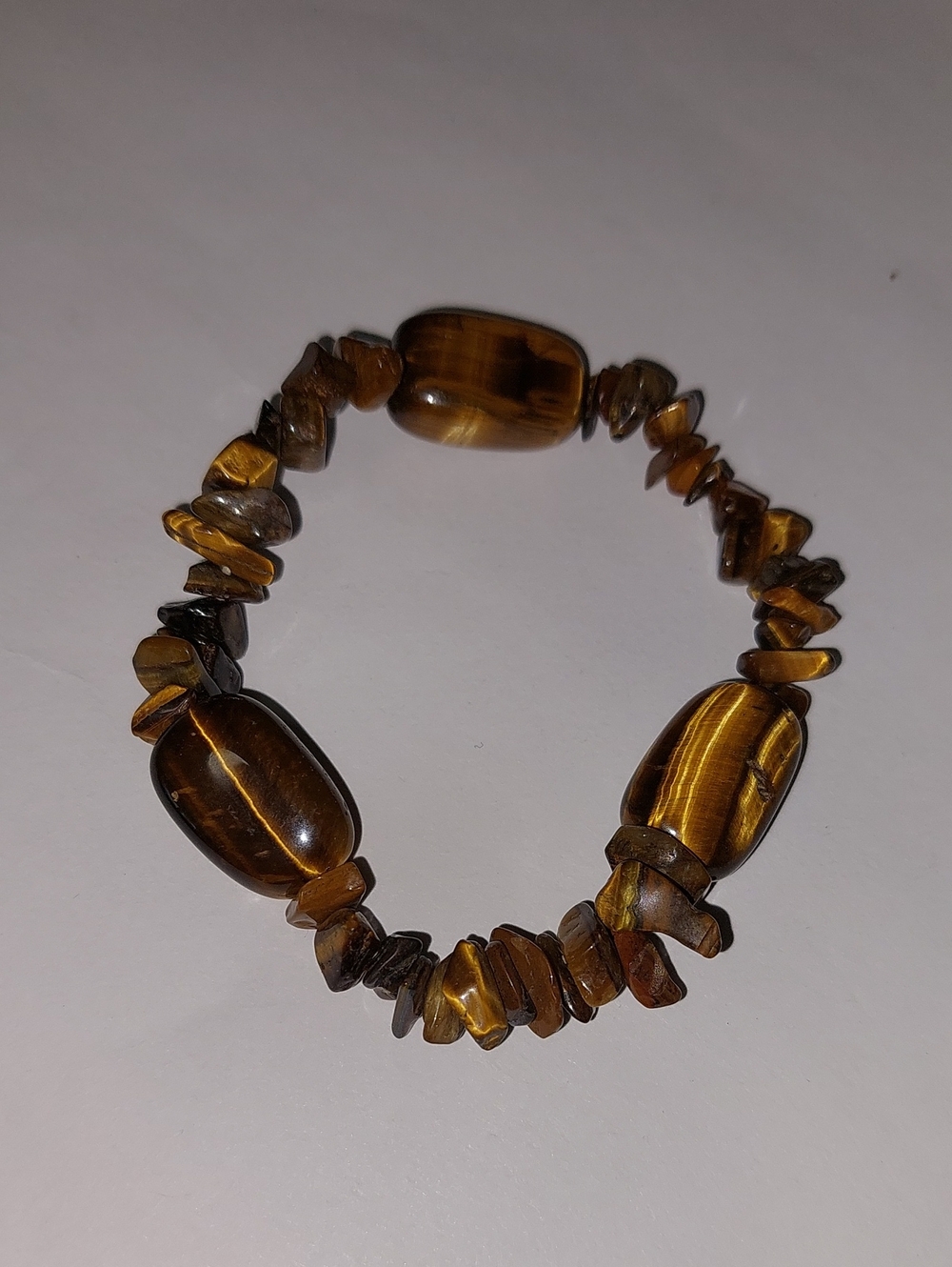 Tigers Eye Stone Bracelet Elastic .